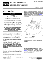 Toro HoverPro 550 Machine User manual