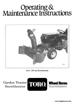 Toro 42" Snowthrower User manual