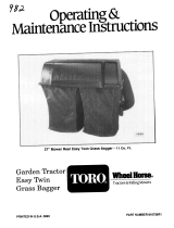 Toro 37" Easy Twin Rear Bagger User manual