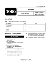 Toro Blade Kit, OFZ 48" Mower Installation guide