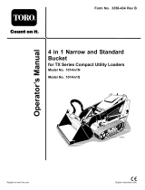 Toro 4 In 1 Narrow Bucket, Compact Utility Loader User manual