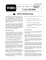 Toro 21" Rear Bagging Lawnmower User manual