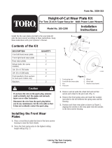 Toro Height-of-Cut Wear Plate Kit, 21" Super Recycler Lawnmowers Installation guide