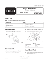Toro Single-Belt PTO Kit, Z Master 300 Series Installation guide