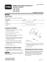 Toro Muffler and Spark Arrester Kit, Z Master Z200 Series Mowers Installation guide