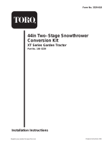 Toro 44in Two-Stage Snowthrower Conversion Kit, XT Series Garden Tractors Installation guide