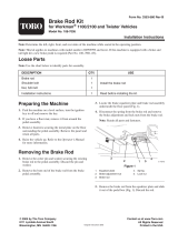 Toro Brake Rod Kit, Workman 1100/2100 and Twister Utility Vehicles Installation guide