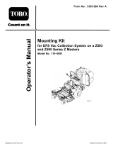 Toro Mounting Kit, DFS Vac Collection System for Z593 and Z595 Series Z Master Installation guide