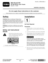 Toro Belt Guard Kit, DH 200 Series Lawn Tractor Installation guide