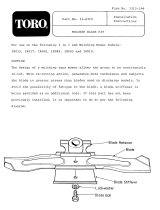 Toro 21" Mulching Blade Kit Installation guide