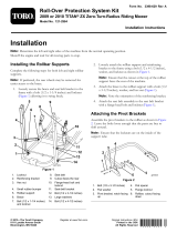 Toro Roll-Over Protection System Kit, 2009 or 2010 TITAN ZX Zero-Turn-Radius Riding Mower Installation guide