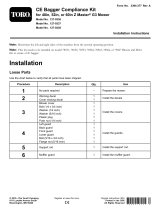 Toro CE Bagger Compliance Kit, 52in Z Master G3 Mower Installation guide