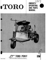 Toro 27" Pony Riding Mower User manual