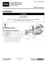 Toro Hose Service Kit, STX-38 Stump Grinder Installation guide