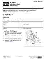 Toro Light Kit, GrandStand Mower Installation guide