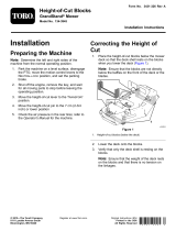 Toro Height-of-Cut Blocks, GrandStand Mower Installation guide