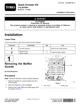Toro Spark Arrester Kit, Log Splitter Installation guide