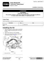 Toro Heat Shield Kit, TimeCutter Riding Mower Installation guide