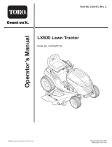 Toro LX500 Lawn Tractor User manual