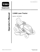 Toro LX468 Lawn Tractor User manual