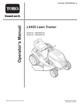 Toro LX425 Lawn Tractor User manual