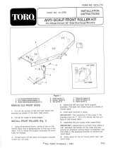 Toro Anti-Scalp Front Roller Kit, 60" Side Discharge Mowers Installation guide