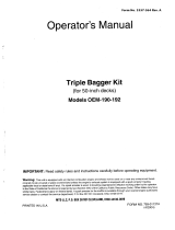 Toro 50in Triple Bagger User manual