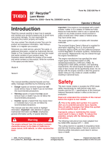 Toro 22in Recycler Lawnmower User manual