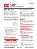 Toro 22in Recycler Lawnmower User manual