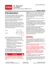 Toro 22in Recycler Lawnmower User manual