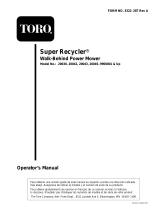 Toro Super Recycler Mower, SR-21P User manual