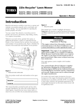 Toro 22in Recycler Lawn Mower User manual