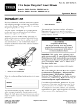 Toro Super Recycler Lawn Mower User manual