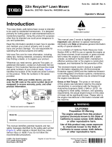 Toro 22in Recycler Lawn Mower User manual