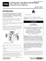Toro 22in Recycler Lawn Mower User manual