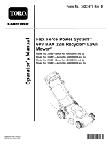Toro Flex-Force Power System 60V MAX 22in Recycler Lawn Mower User manual