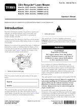 Toro 22in Recycler Lawn Mower User manual