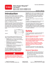 Toro 53cm Super Recycler Lawnmower User manual