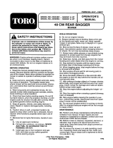 Toro 48cm Rear Bagging Lawnmower User manual