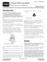 Toro Recycler 48cm Lawn Mower User manual