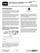 Toro 55cm Recycler SmartStow Lawn Mower User manual