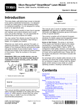 Toro 55cm Recycler SmartStow Lawn Mower User manual