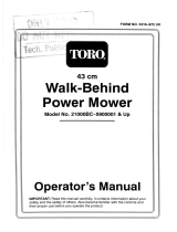 Toro 43cm Recycler User manual