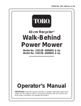 Toro 43cm Recycler/Rear-Bagging Lawnmower User manual