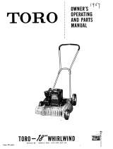 Toro 18" Whirlwind Lawnmower Series V User manual