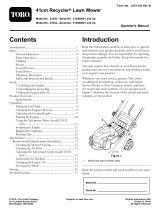 Toro 41cm Recycler Lawn Mower User manual