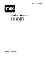 Toro Carefree Cordless Lawnmower, 24V User manual