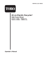 Toro 43cm Recycler Electric Lawnmower User manual