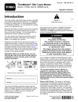 Toro TimeMaster 30in Lawn Mower (Home Depot Rental) User manual