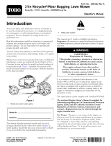 Toro 21in Recycler/Rear Bagging Lawn Mower User manual